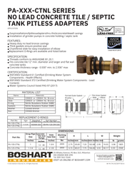 1 1/4" Brass Concrete Tile Pitless No Lead