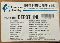 1″ Tank Tee Package (No-Lead) – Complete Installation Kit