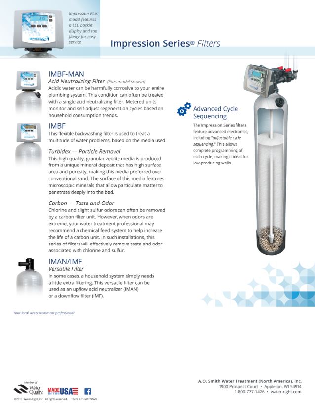 Water Right 1 1/2 Cu.Ft Acid Neutralizer Up Flow w/ Dome Hole 10"x54"