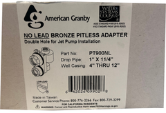 1" x 1.25" Pitless Adapter Double Hole Jet Pump