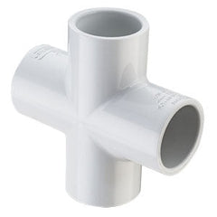 SCH 40 SLIP CROSS, SOCKET x SOCKET x SOCKET x SOCKET